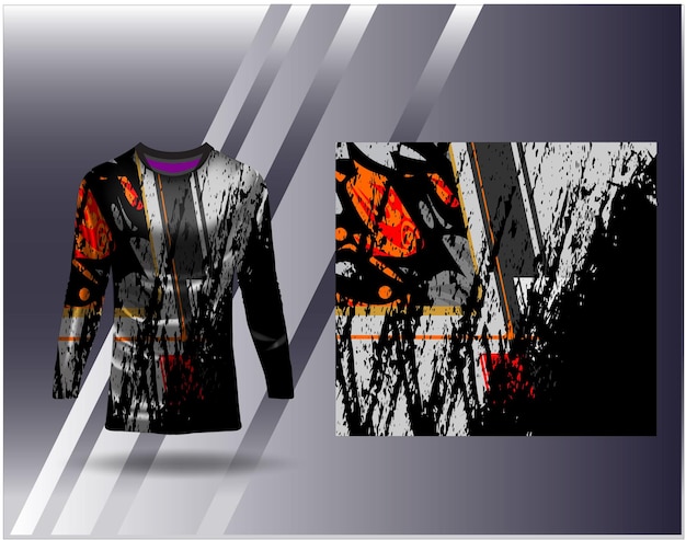 Maglietta sportiva design in jersey a trama astratta per corse di calcio giochi motocross ciclismo ciclismo