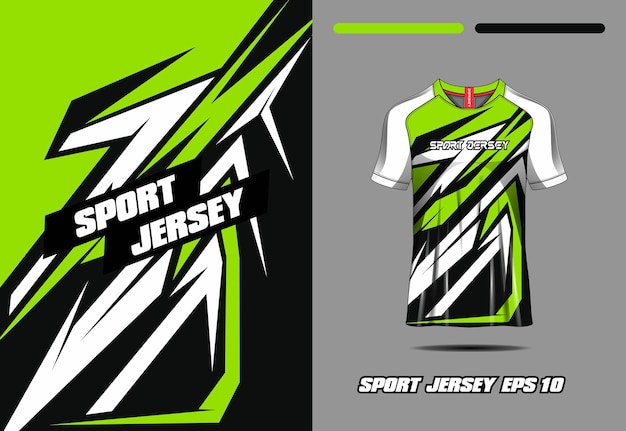 Tshirt sports background for soccer jersey downhill cycling football gaming Premium green