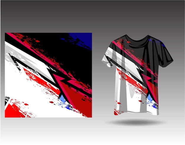 Vettore tshirt design sportivo per maglia da corsa ciclismo calcio gioco motocross