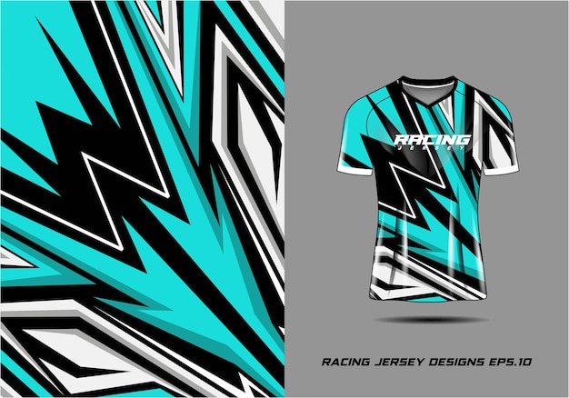 Tshirt sports design for racing  jersey  cycling  football  gaming Premium Vector tosca