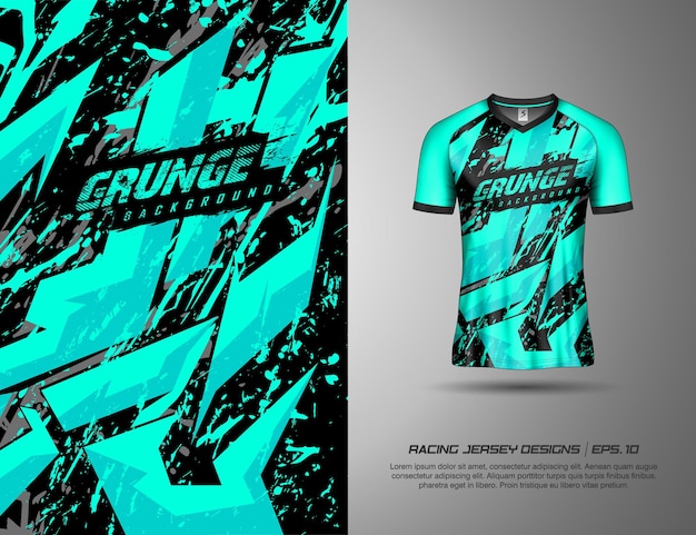 レーシングジャージサイクリングサッカーゲーム用のTシャツスポーツグランジデザイン