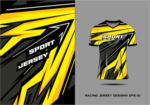 Tshirt sports yello paint splash design for racing jersey cycling football gaming premium vector Pre
