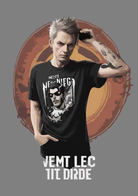 Vector tshirt sticker design