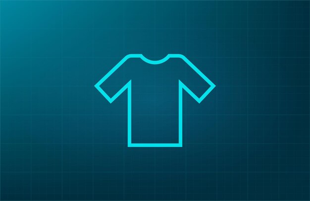 Tshirt symbol Vector illustration on blue background Eps 10