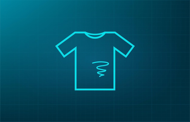 Tshirt symbol Vector illustration on blue background Eps 10