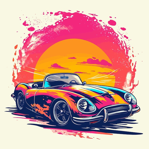 Vector tshirt template automotive