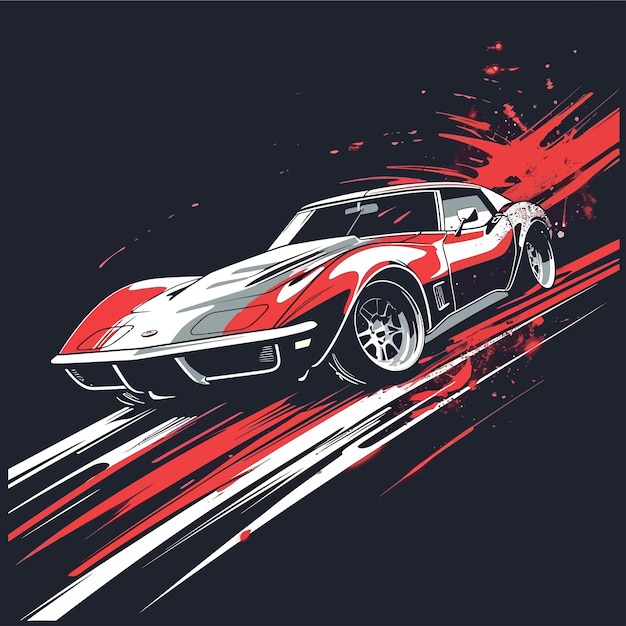 Vector tshirt template automotive