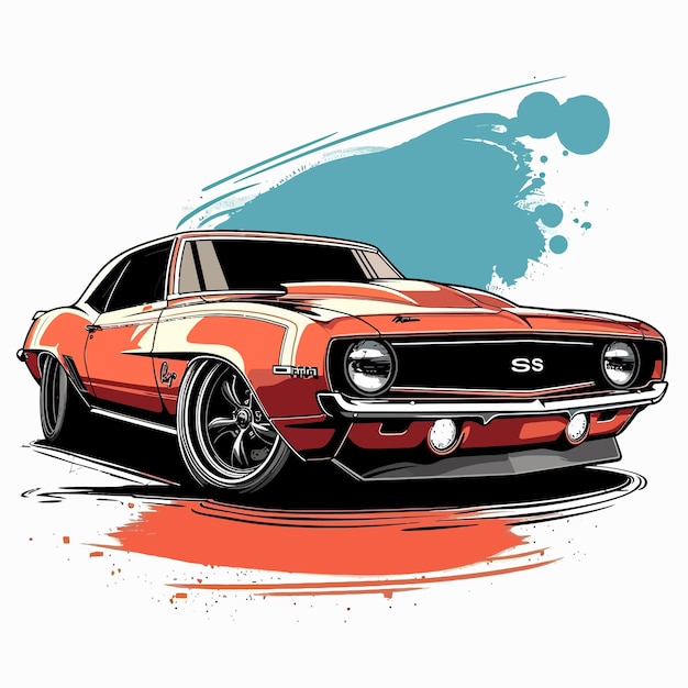 Vector tshirt template automotive