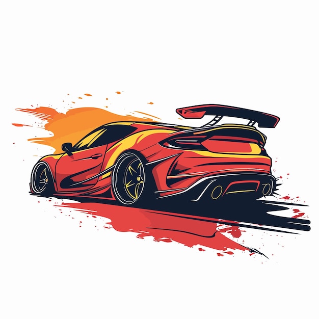 Vector tshirt template automotive