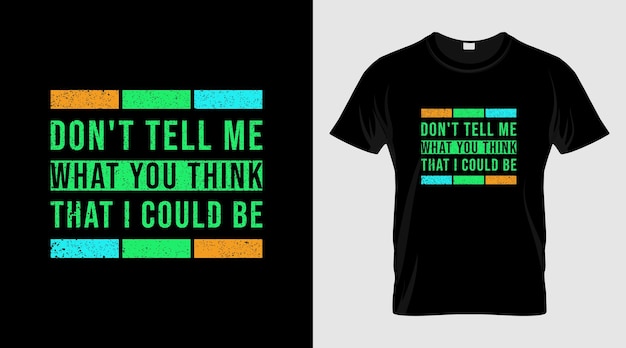 Tshirt 템플릿, 다채로운 타이포그래피 벡터 티셔츠 디자인