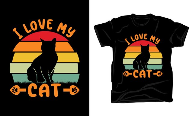 Vector tshirts for cat lovers