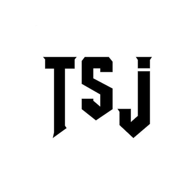 TSJ letter logo design for technology company TSJ logo design black and white color combination TSJ logo TSJ vector TSJ design TSJ icon TSJ alphabet TSJ typography logo design