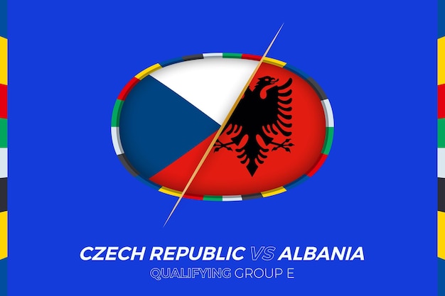 Tsjechië vs Albanië icoon voor EK-kwalificatiegroep E