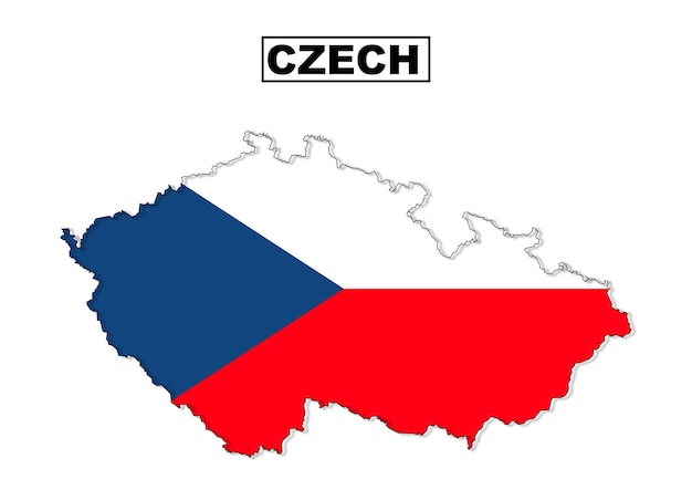 Tsjechische vector vlag kaart