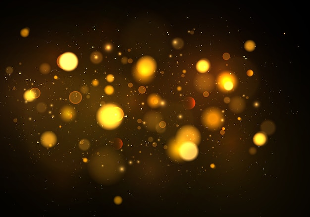 Tsparkling particelle magiche di polvere. effetto bokeh astratto.