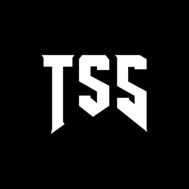 テクノロジー会社 TSSのロゴデザイン 黒と白の色の組み合わせ TSSロゴ TSSベクトル TSSデザイン TSSアイコン TSSアルファベット TSSタイポグラフィー ロゴデザイン