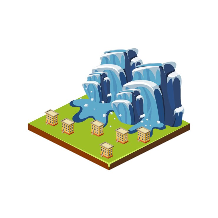 Vector tsunami. natural disaster icon. 3d vector illustration