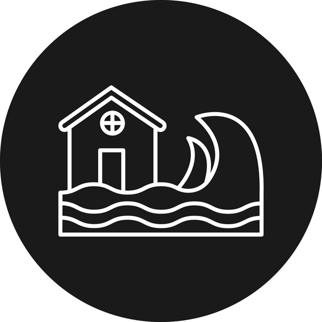 Vector tsunami vector icon can be used for natural disaster iconset