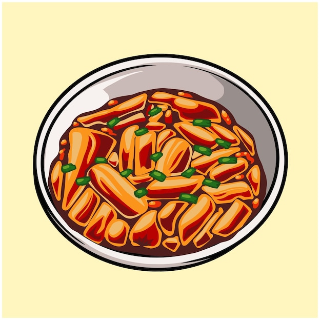 벡터 떡볶이