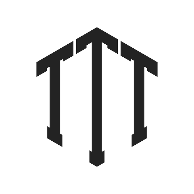 TTTのロゴデザイン: 頭文字 TTTモノグラム ロゴは六角形の形を使用しています