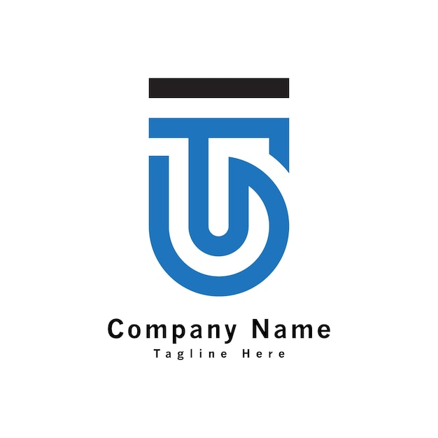 TU letter law shape logo design