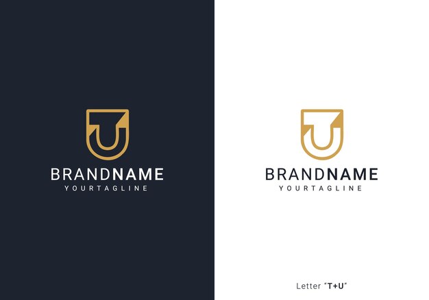 Vector tu letter logo design ut or ut monogram initials letter logo concept tu icon design vector