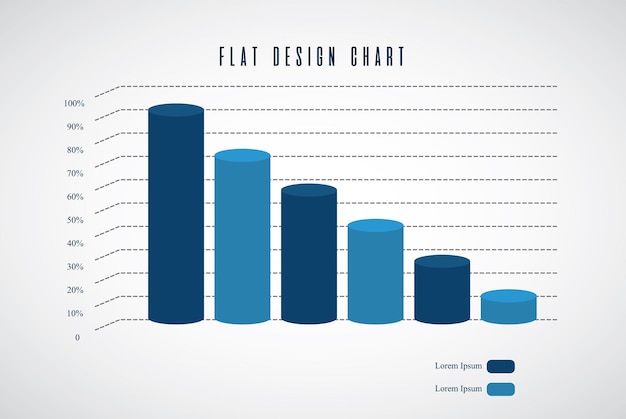 Vector tube chart info graphics elements vector flat design template