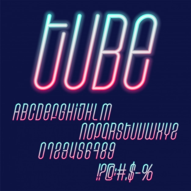 Tube neon - alfabeto appassionato