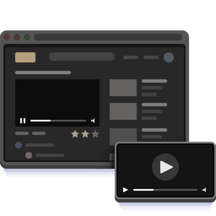 Vector tube website dark
