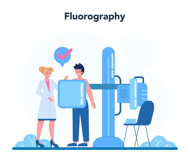 Illustrazione di specialista della tubercolosi in stile cartone animato