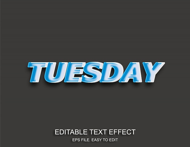 Tuesdey pop art text effect