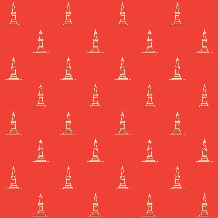 Vector tugu jogja indonesia city landmark vector seamless pattern