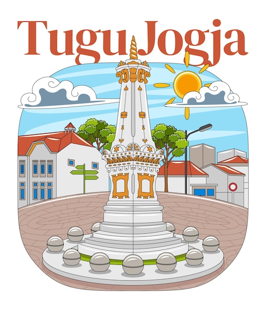 Tugu jogja vectorillustratie