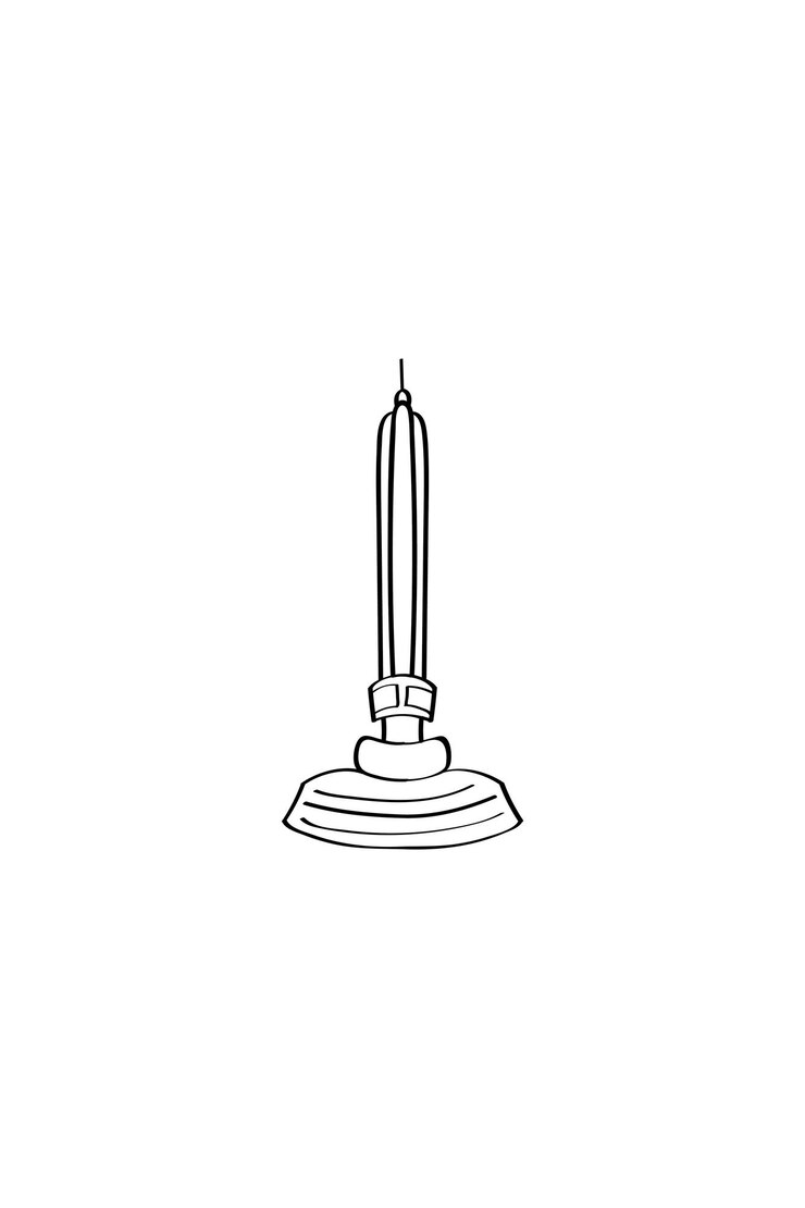 Vector tugu kota malang indonesia culture illustration for kids coloring book and learning project