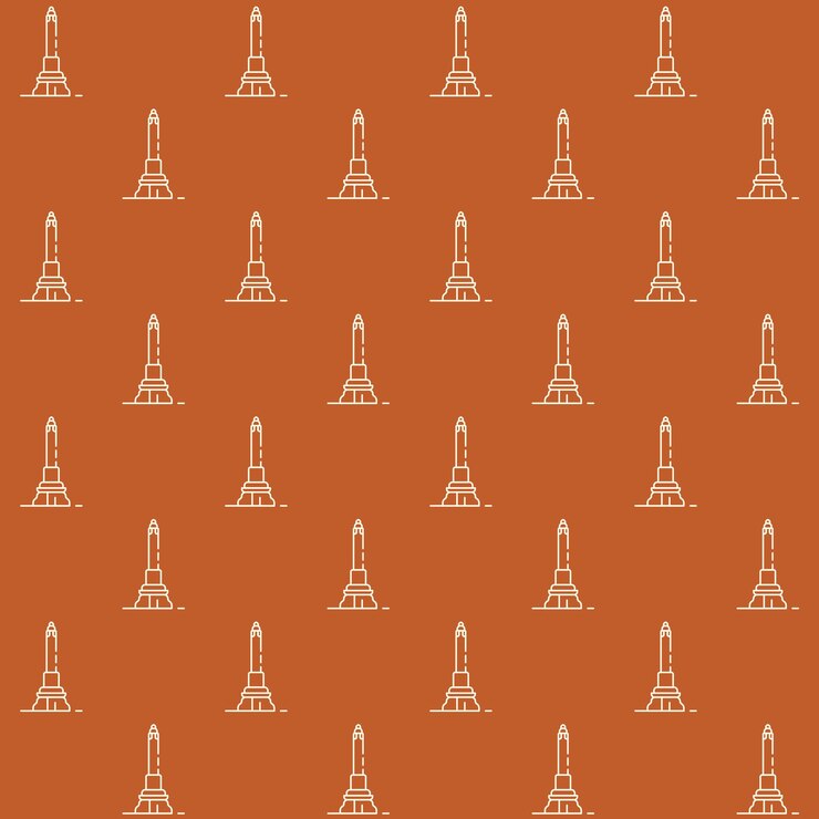 Vector tugu muda semarang vector seamless pattern