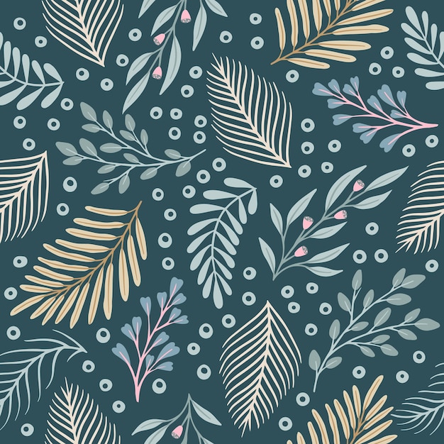 Tuin bloem planten botanisch naadloos patroon vector ontwerp voor cover stof interieur Schattig patroon met plantentak