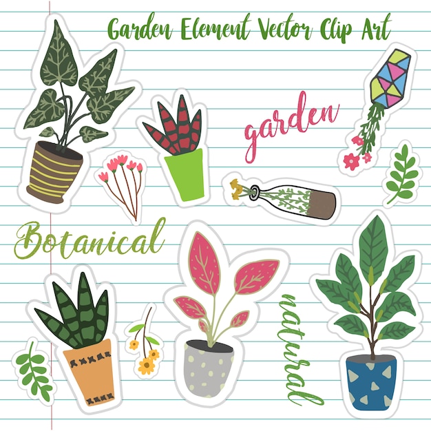 Tuin plant vector sticker