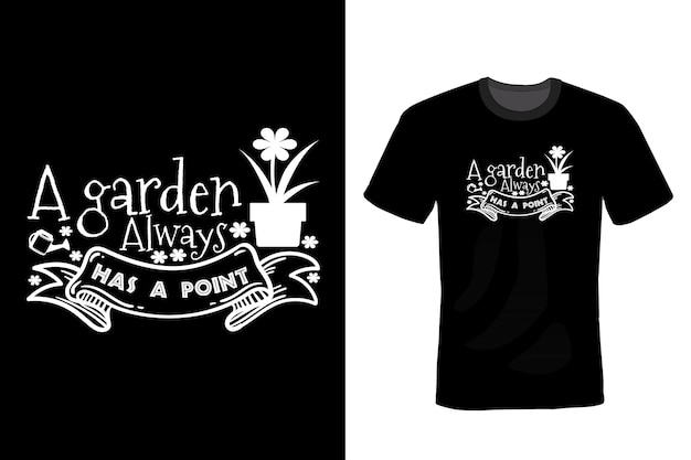 Tuin T-shirt ontwerp vintage typografie