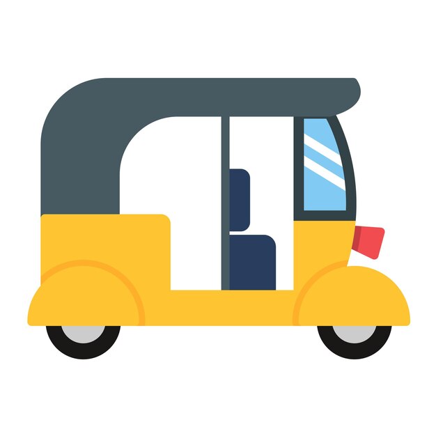 Tuk tuk flat illustration