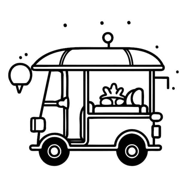 Tuk tuk icon Vector illustration in flat design style