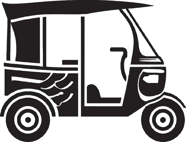 Tuk tuk trek vector logo design icon for a fun adventure