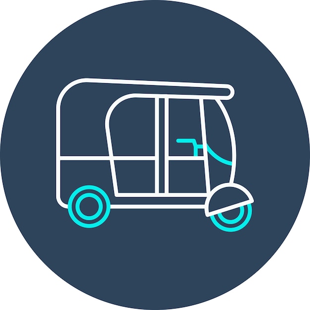 Vector tuk tuk vector icon can be used for transport iconset