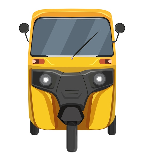 Vector tuk tuk vector sjabloon ontwerp witte achtergrond