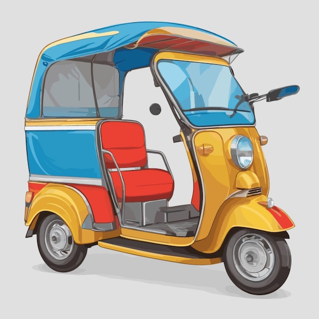 벡터 색 배경에 tuktuk 터