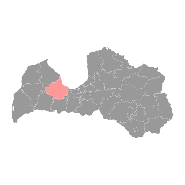 Tukums district kaart administratieve indeling van Letland Vector illustratie