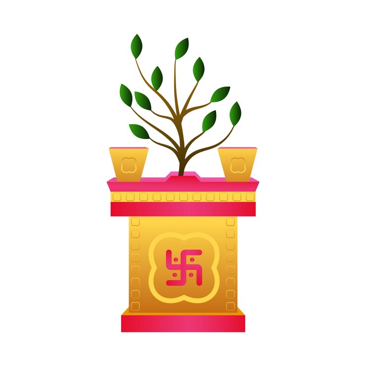 वेक्टर tulasi vivaha ceremony