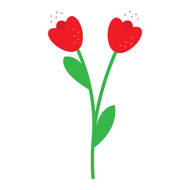 Tulip blooms Vector flat icon flower