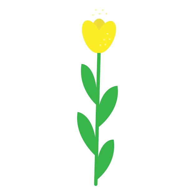 Цветы тюльпана Векторный плоский значок цветок
