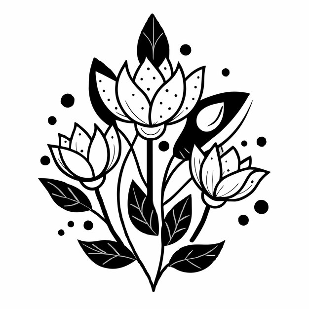 tulip flowers vector illustration