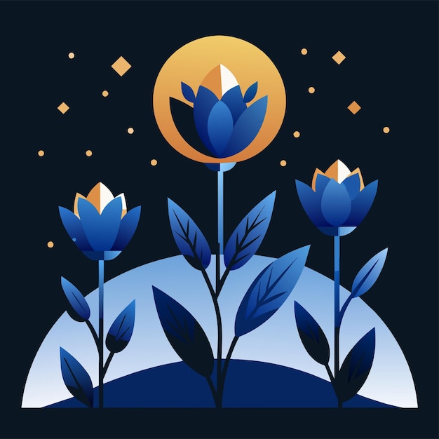 tulip flowers vector illustration